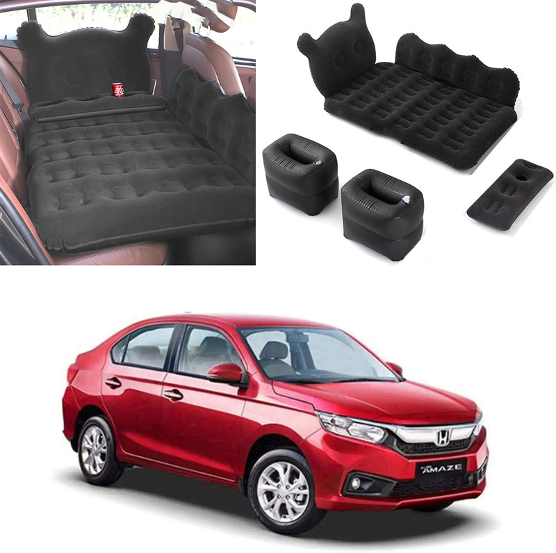 Oshotto Designer Car Inflatable Bed Mattress with Two Air Pillows For Amaze (2013-2017) Car Inflatable Bed