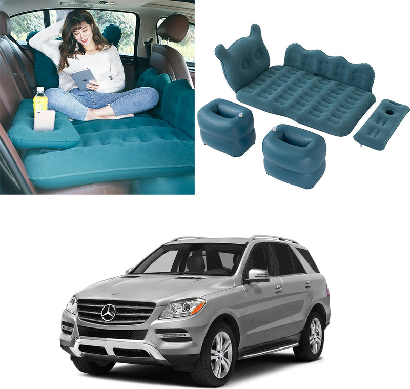 Oshotto Designer Mattress with Two Air Pillows For Mercedes Benz ML 250|350 (Blue) Car Inflatable Bed