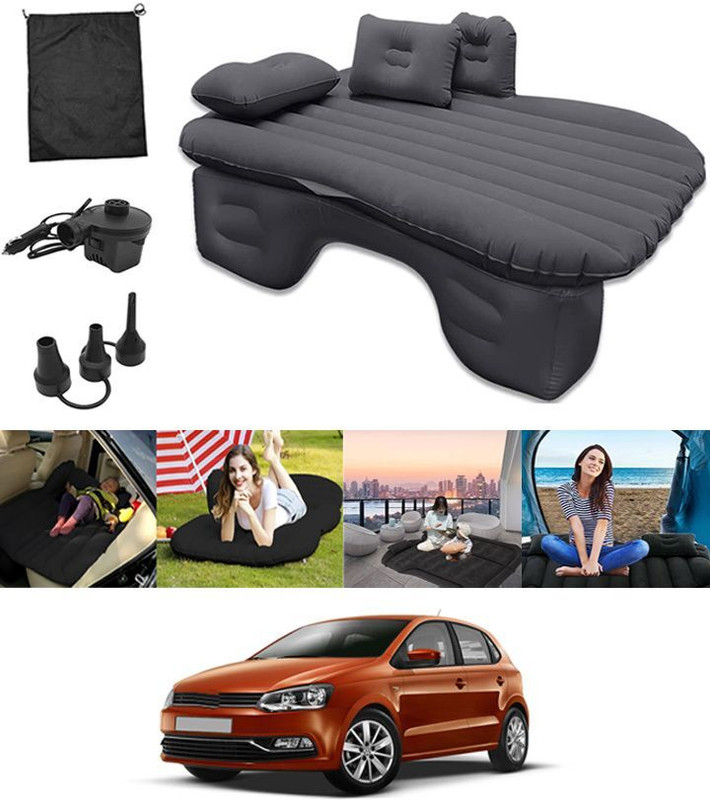 DHARU Black Inflatable-Bed DN73 Universal Fit Car Inflatable Bed Car Inflatable Bed(Polo)