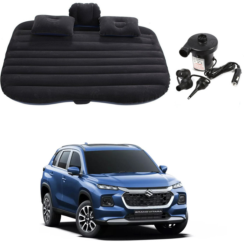 Oshotto Car Inflatable Bed Mattress with Two Air Pillows For Grand Vitara 2022 Black Car Inflatable Bed