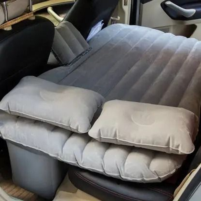 VIDHYAWAN Silver-Inflatable-Bed-Nexon Inflatable Air Mattress with Pillow Fits Most Car Models for Camping Travel Car Inflatable Bed(Universal)