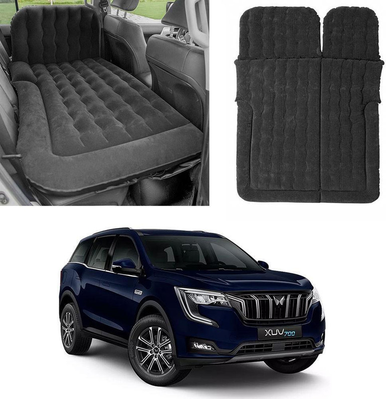 Oshotto Multifunctional Car Inflatable Bed Air Mattress SUV For Mahindra Xuv 700 (Black) Car Inflatable Bed