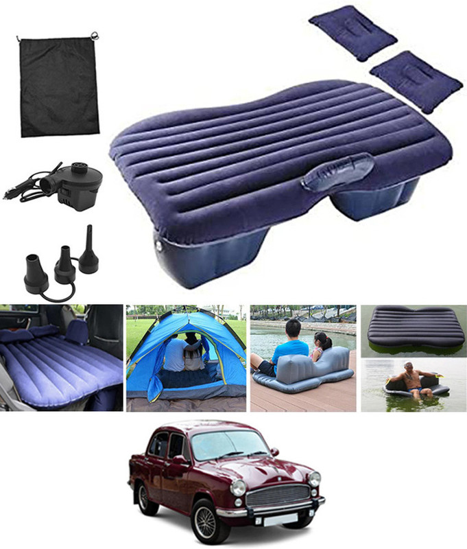 AYW Blue Inflatable Car Bed Travel Car,Camping,Swimming-Ambassador HM 2004 Waterproof & Premium Finish Car Inflatable Bed(Ambassador)