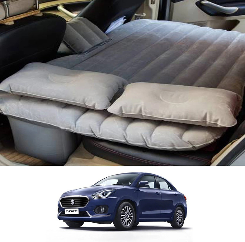 CHRTECH Silver-Inflatable-Bed-Swift Dzire New Car Inflatable Mattress|Car Bed Mattress|Car Bed Travel Pack of 1 Car Inflatable Bed(Universal For Car)