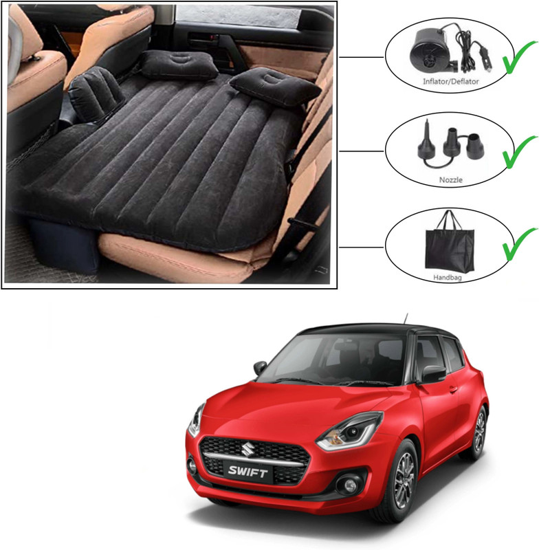 Gadiparts ™ Car Inflatable Bed with Two Air Pillows with Pump Kit for Swift -P47 Premium Finish & Waterproof Car Inflatable Bed(Universal For Car)