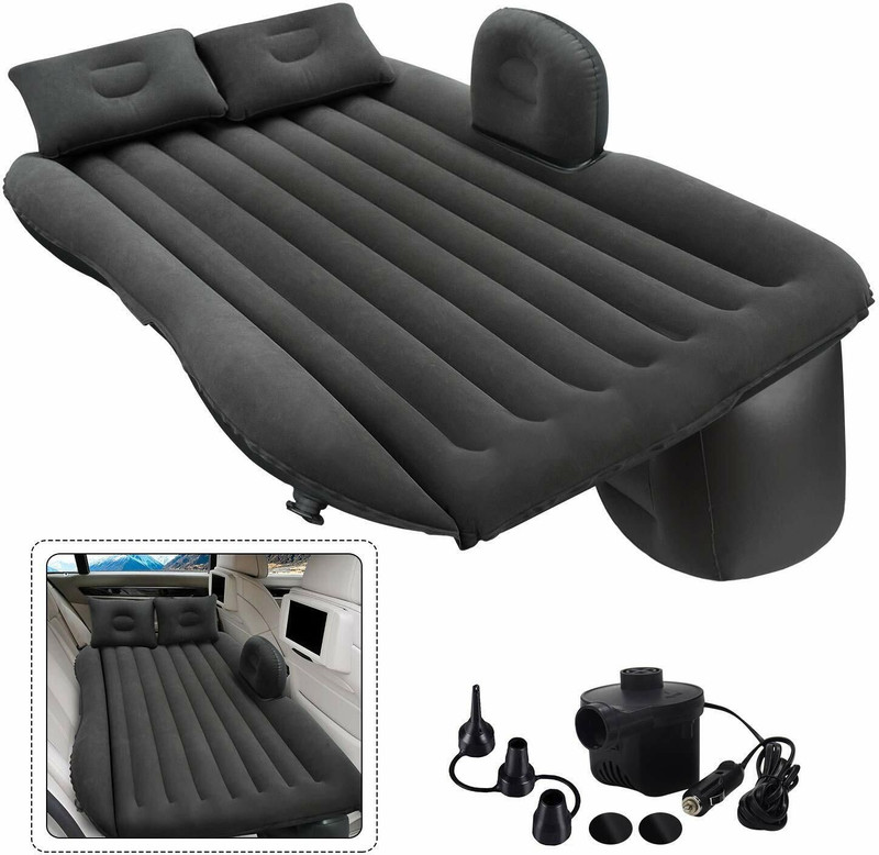 Bluejack SF300 Multifunctional Inflatable Car Bed Inflatable Car Bed Mattress with Two Air Pillows, Car Air Pump and Repair Kit Car Inflatable Bed(Cruze, Thar, i10 Active, Tavera, Patrol, Alto 800, 370z, E250, GL-Class, i20)