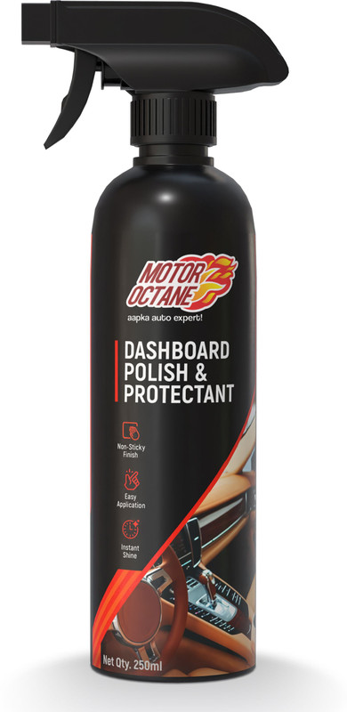 MOTOROCTANE Car Dashboard Polish & Protectant Car Polish for Interior Plastic, Vinyl & Leather Trims - Lime Fragrance Vehicle Interior Cleaner(250 ml)