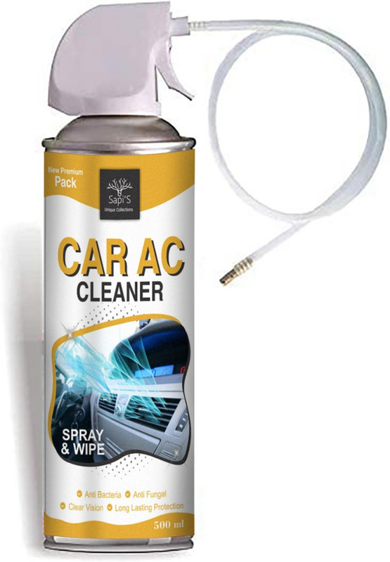 SAPI'S Car AC Vent & Duct Cleaner Odour Neutralizer Spray Form with Long No-sal Pipe Foam Vehicle Glass Cleaner(500 ml)