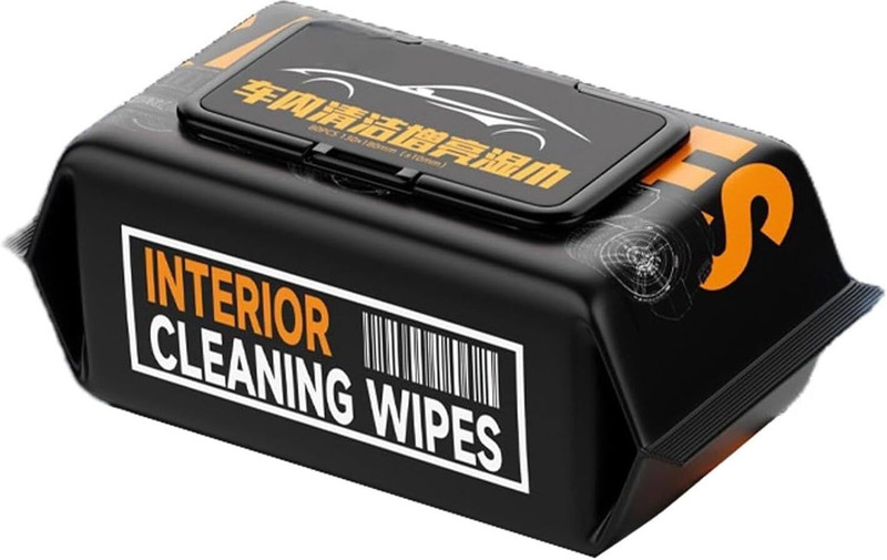 TADASHRIT Multi-Purpose Car Cleaning Wet Wipes for Car Interior, Dashboard 80Ps (1Pack) Car Cleaning Wipes Vehicle Interior Cleaner(100 g)