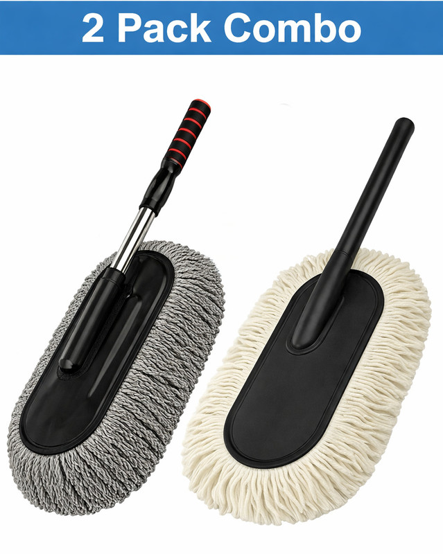 khushmogal hub AutoClean Pro 2-in-1 Microfiber Car Duster Set CD-2IN1-2026 Vehicle Interior Cleaner(10 ml)