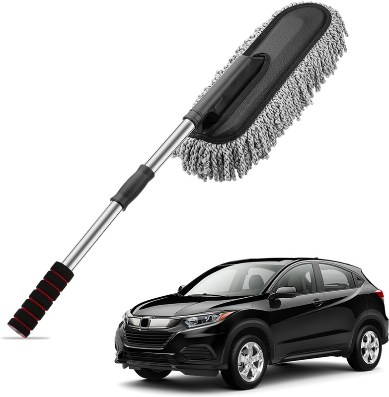 BRXR Soft Microfiber Car Duster Brush with Extendable Handle | Wet & Dry Scratch-Free Surface Cleaner Multipurpose Kitchen Accessory for Dusting Cleaning Vehicle Interior Cleaner(100 g)