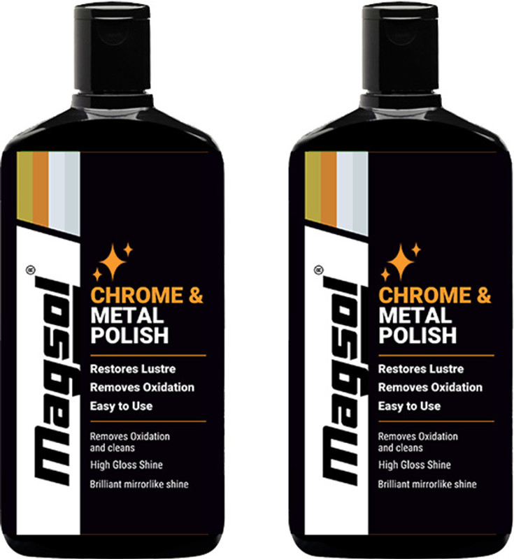 MAGSOL Chrome & Metal Polish - 50gm Pack of 2 Copper Metal Steel Cleaner Vehicle Interior Cleaner(50 ml)