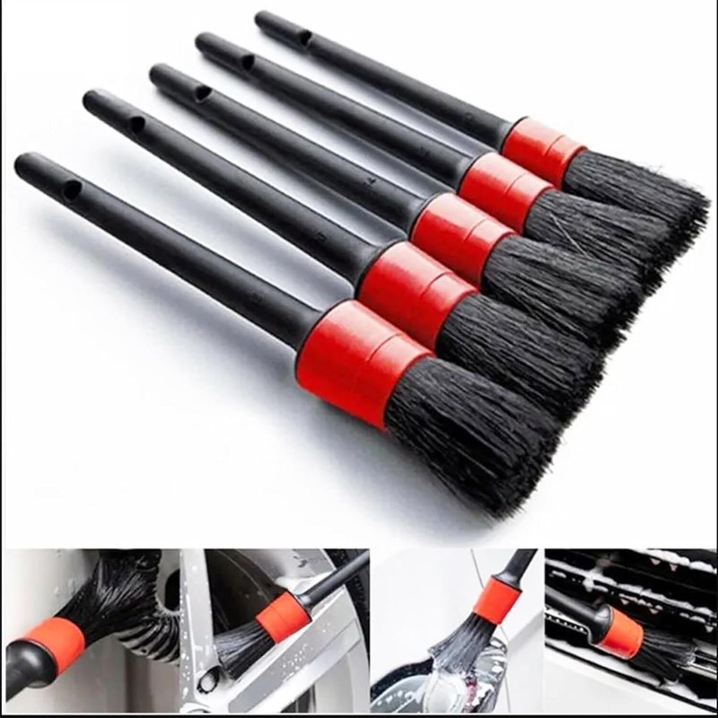 Decozare Auto Cleaning Detailing Brush Combo 5 Pc for Car Bike Complete Cleaning Auto Cleaning Detailing Brush Combo 5 Pc for Car Bike Complete Cleaning Vehicle Interior Cleaner(10 ml)