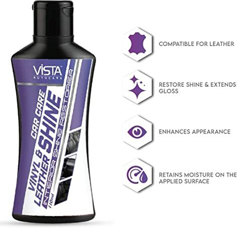 VISTA VINYL & LEATHER SHINE Liquid Vehicle Glass Cleaner(110 ml)
