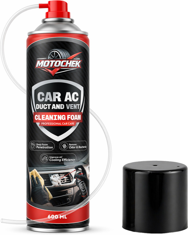 Motochek Car AC Vent & Duct Cleaning Foam Spray CAR-AC-FOAM-600ML Vehicle Interior Cleaner(600 ml)