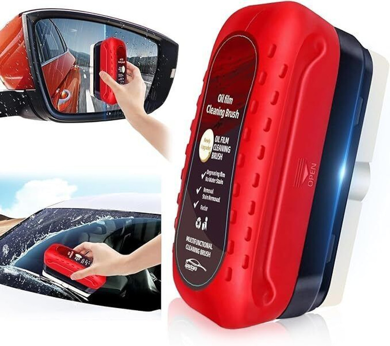 Prachi Car Glass Oil Film Removal Cleaner Automotive Oil Film Cleaning Brush, Glass Cleaning Board Vehicle Interior Cleaner(10 ml)