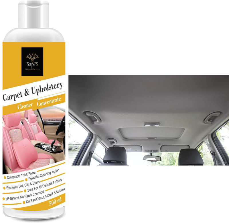 SAPI'S Car Interiors, Seat, Door Panel Headliner Roof, Dashboard, Mat, Leather Carpet & Upholstery Cleaner (500g) - For Carpet, Upholstery, Fabric Vehicle Interior Cleaner(500 ml)
