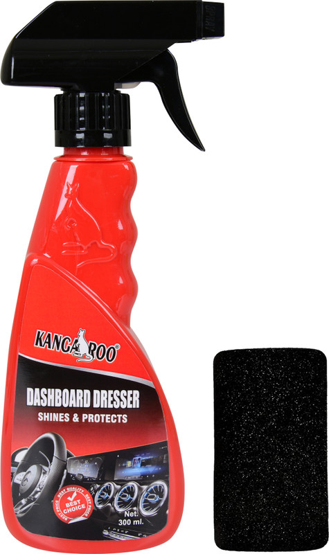 KANGAROO Premium Dashboard Dresser (Polish, Shiner) 300 ml with 1 Foam Applicator (Use for Dashboard , Car Interior, Leather Seat Cover) Vehicle Interior Cleaner(300 ml)