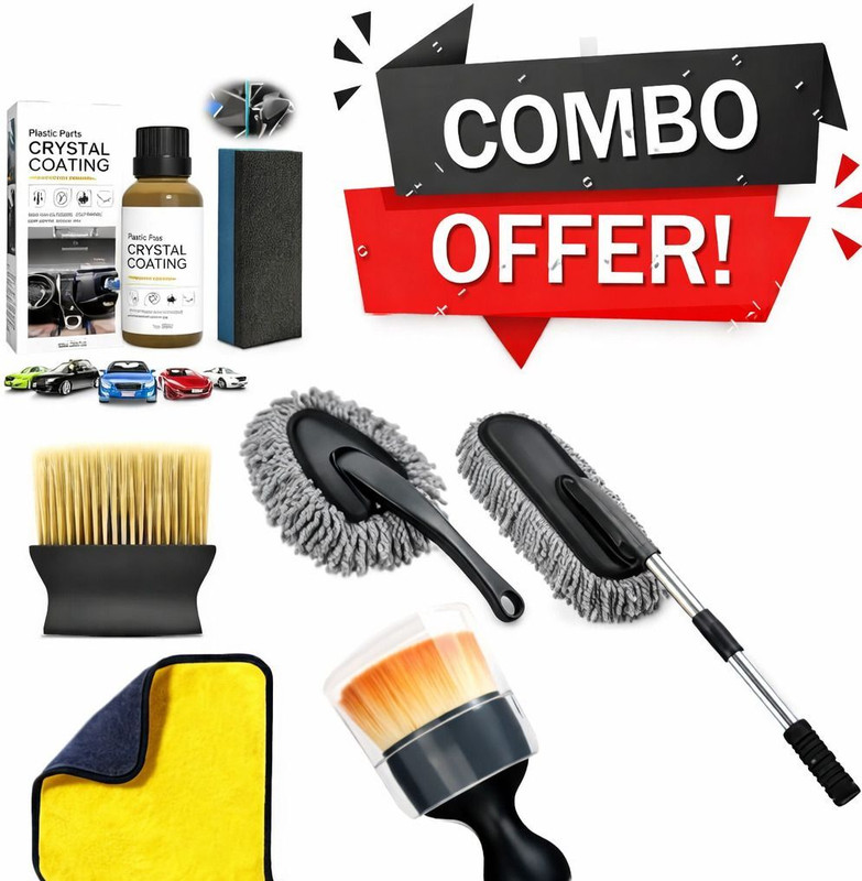 khushmogal hub 7 in 1 Car Cleaning & Crystal Coating Combo Kit CCK-CRYSTAL-7IN1-2026 Vehicle Interior Cleaner(20 ml)