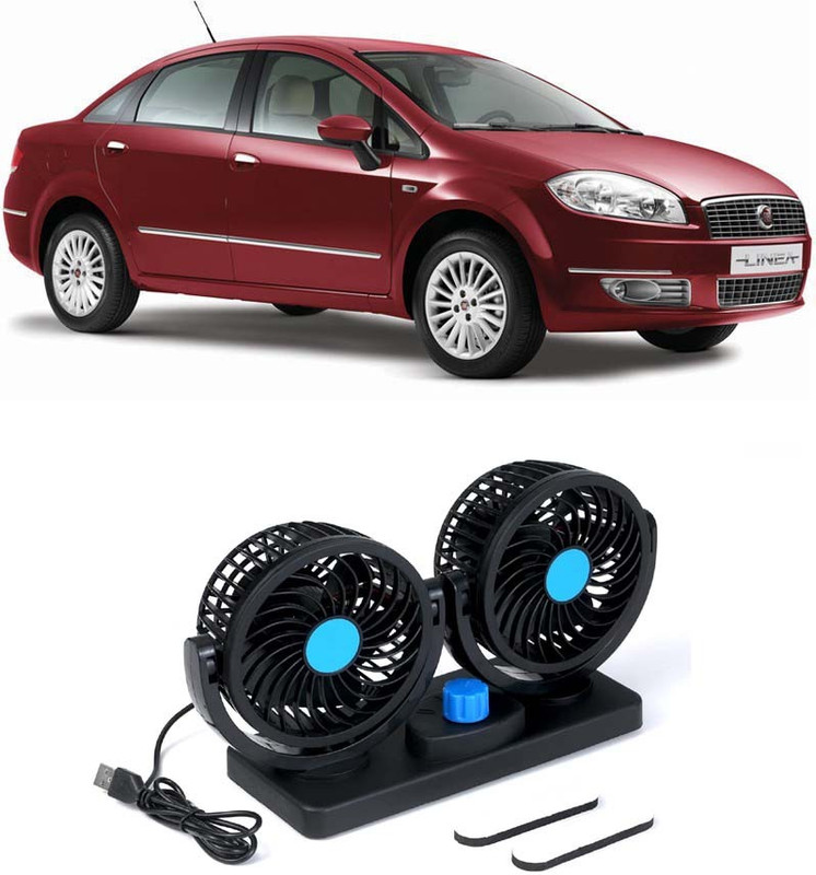 Elite Dual Head Car Fan 5V USB with 360° Rotation for Laptop, Desk & Car E-1996 Car Interior Fan(5 V)