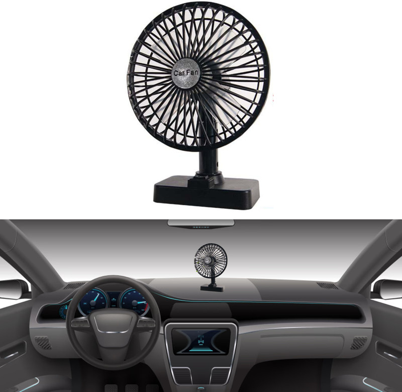 Rhtdm 12V Car Dashboard Cooling Fan | 180° Adjustable Mini Air Circulator Portable Car Interior Fan(12 V)