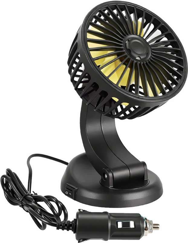 Motoverse 12V DC High Speed Low Noise Telescopic Adjustment Car Fan Car Interior Fan(12 V)