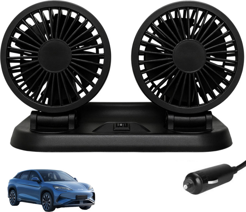 Sumoy 12V Dual Car Fan for Dashboard with Strong Airflow for BYD Sealion 8 Car Interior Fan(12 V)