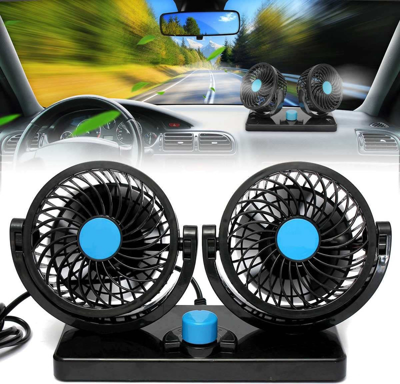 CCE Car Fans Electric Auto Cooling Fan 360 Degree Rotatable for All Auto Vehicles Car Interior Fan(12 V)