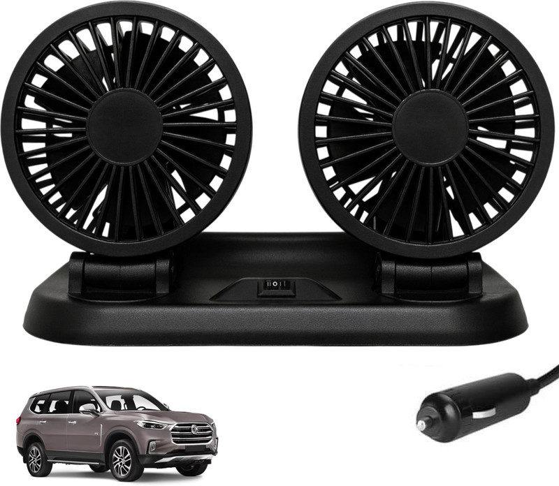 Sumoy High Speed Twin Head 12V Car Cooling Fan for MG Gloster Car Interior Fan(12 V)