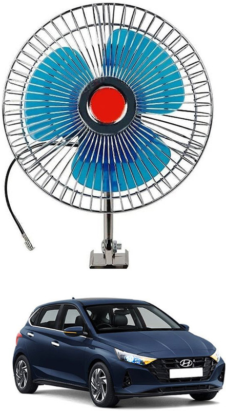 MATIES Blue/White 12V 6inchSteel Fan Universal For Car Interior-146 Car Interior Fan(12 V)