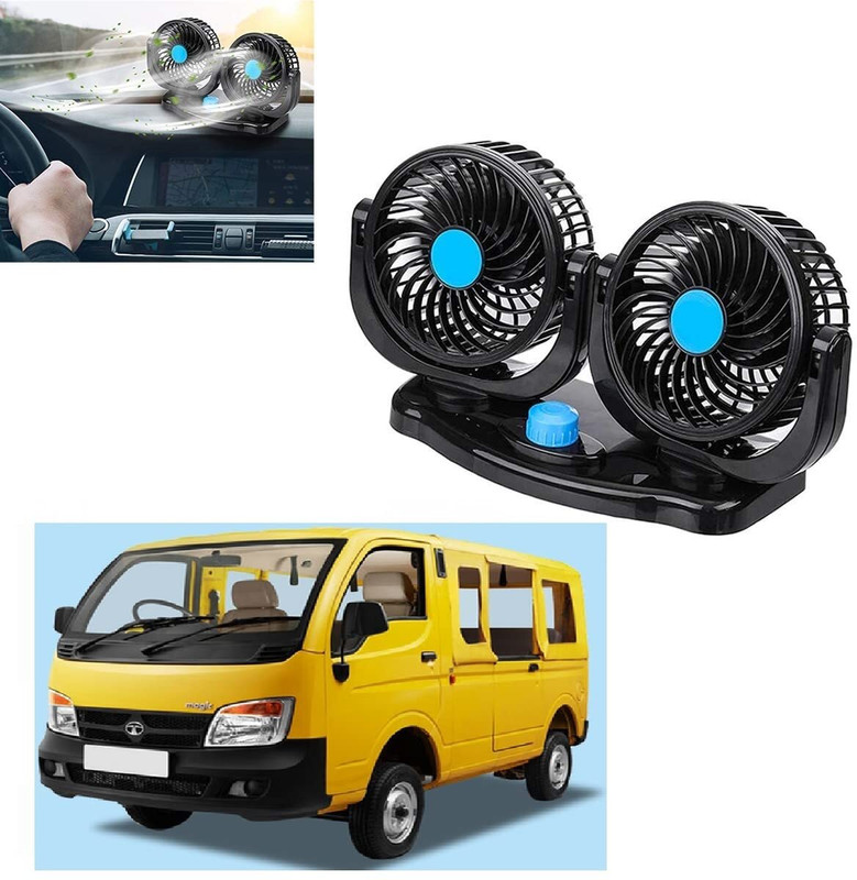 Radha Krishan Enterprises 360° Degree Rotatable Cooling Air Fan for Tata Magic Car Interior Fan(12 V)