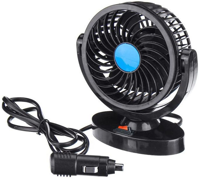 Zinzo Imported 12V DC Electric Universal Car Single Head Fan Car Interior Fan(12 Hz)