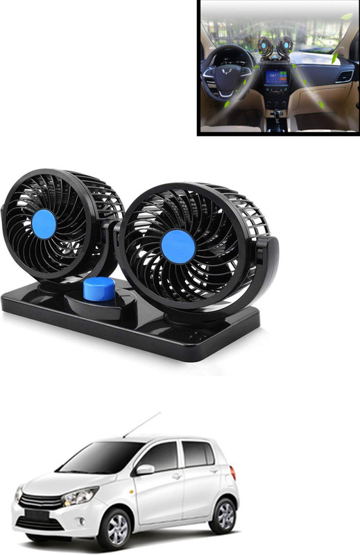MATIES 360Degree Rotatable Small Fan for Car with 2 Speed Control-53 Car Interior Fan(12 V)