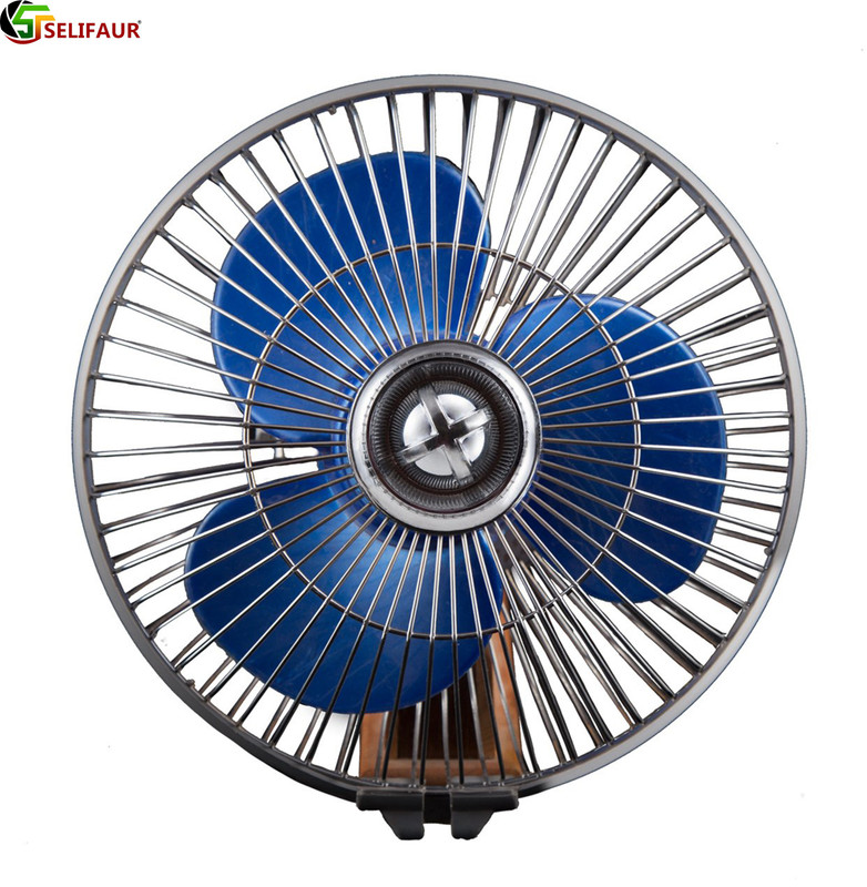 Selifaur 9 inch/12 volt Dc/ Full Metal Body Electric Fan for Car, Auto, Boat, Truck, Bus Car Interior Fan(12 V)