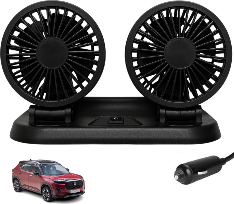 Sumoy Car Fan Turbo Dual Head 12V for Fast Cooling for Honda Elevate Car Interior Fan(12 V)