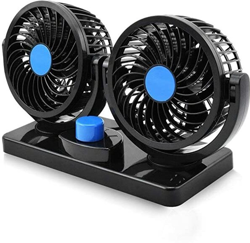 KARDECK CAR FAN 12V 360 Head 2 Speed Quiet Strong FOR TATA ACE Car Interior Fan(12 Hz)
