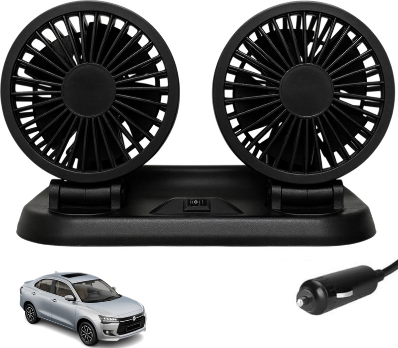 Sumoy Car Fan Dual Rotation 12V for Summer Cooling for Maruti Suzuki Dzire Car Interior Fan(12 V)