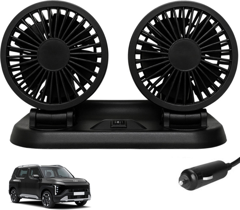 Sumoy Two Head Cooling Fan 12V for Car Interior Use for Kia Syros Car Interior Fan(12 V)