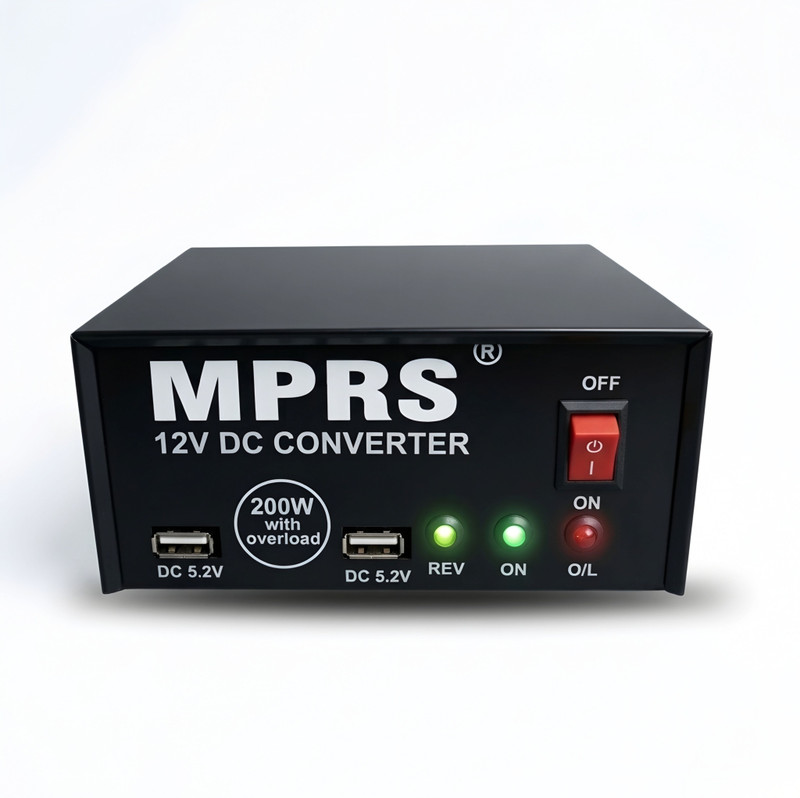 mprs 12V DC Converter 150W with Dual USB Port for LED, Mobile Charging, TV, and SMPS Car Inverter