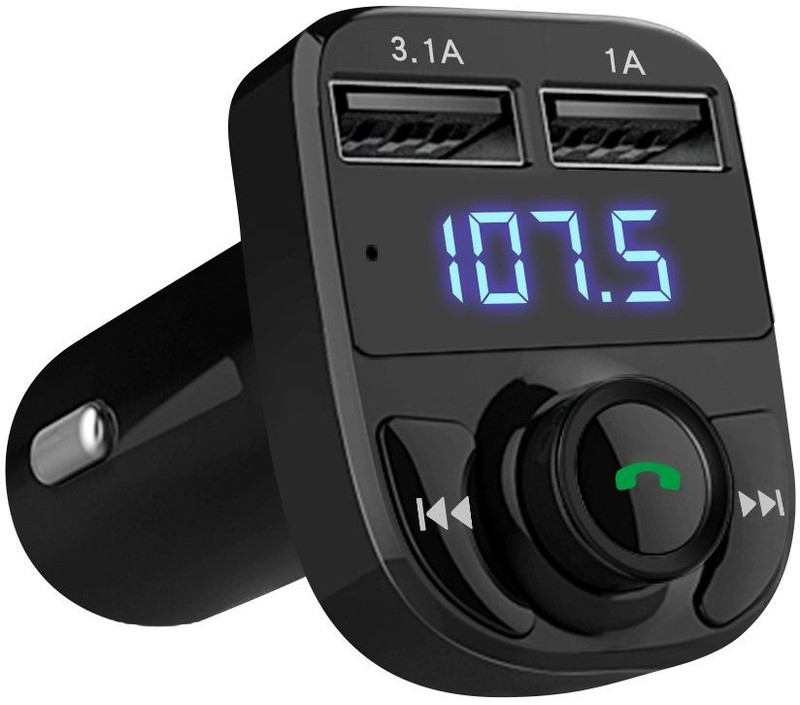 Cloudsale v5.0 Car Bluetooth Device with Audio Receiver, Car Charger, FM Transmitter(Black)