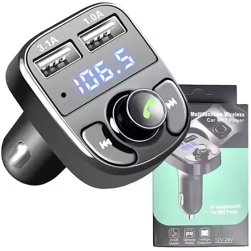 TechTrave Car(PD 20W + QC3.0) Bluetooth Device for Music System Fast Charger USB MP3 Car Laptop Charger(DC)