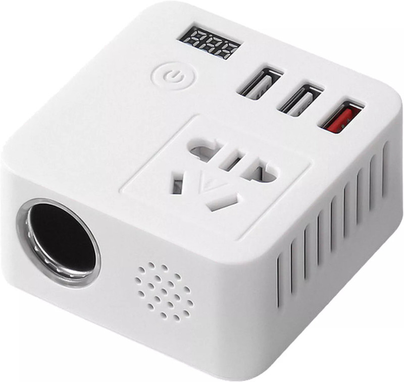 Starq Car Power Inverter 200W with 2USB+1CType+1 AC Port for Laptop and Mobile Charge Car Laptop Charger(DC)