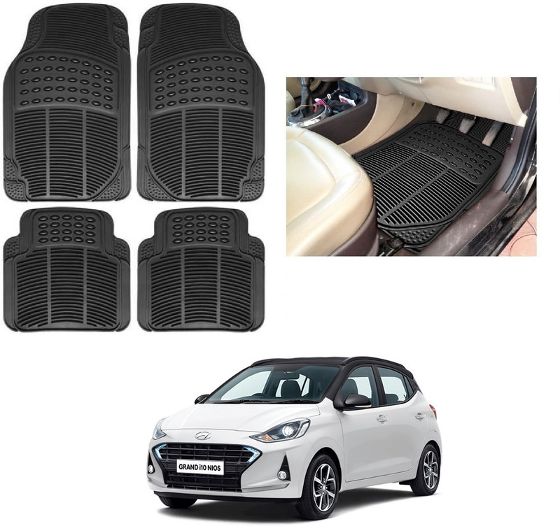 ROSHNEER ENTERPRISES Rubber Standard Mat For Hyundai Grand i10 Nios(Black)