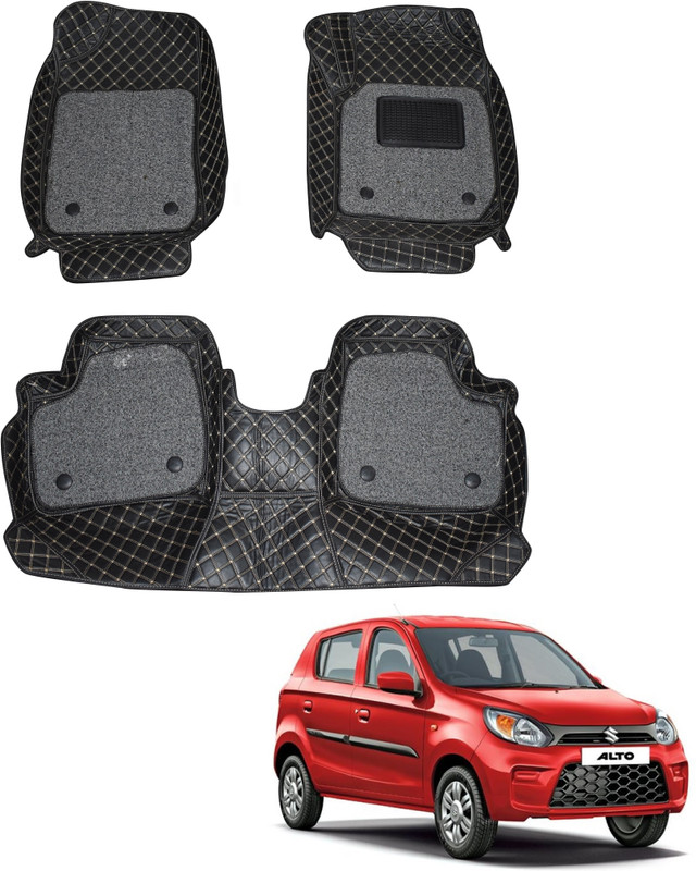 Fit Fly Leather 7D Mat For  Maruti Alto 800(Black)