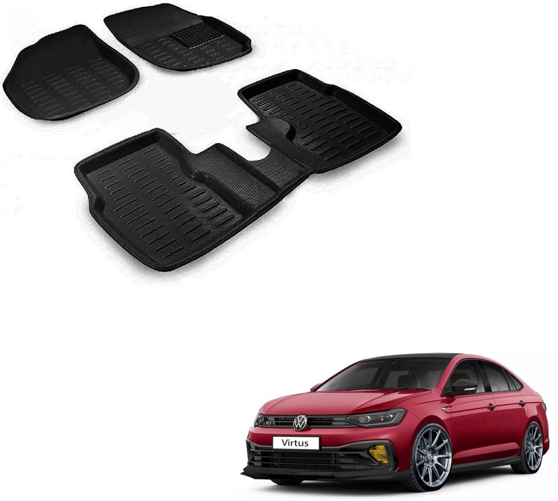 AuTO ADDiCT EVA 3D Mat For  Volkswagen Virtus(Black)