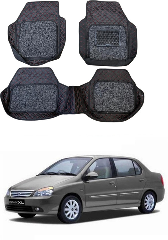 ARNEJA Leatherite 7D Mat For Tata Indigo XL(Red, Black)