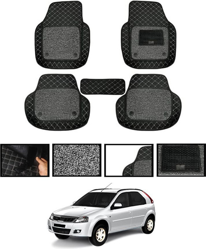 zplus Leatherite 7D Mat For  Mahindra Verito Vibe(Black)