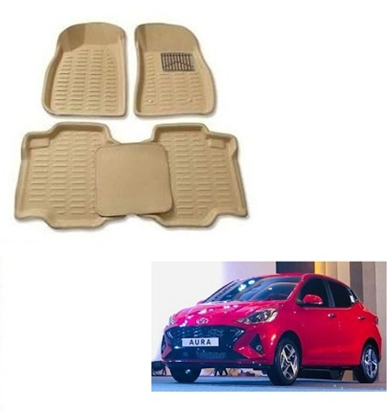 energetic PVC, Plastic 3D Mat For  Hyundai Aura(Beige)