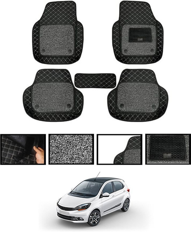zplus Leatherite 7D Mat For  Tata Tiago(Black)