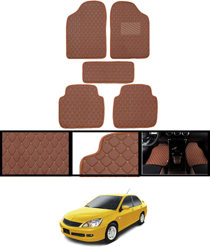 CCMM Leatherite Standard Mat For  Mitsubishi Universal For Car(Brown)